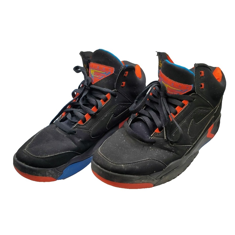 Nike Air Flight Lite Mid DQ7687-001 Black Orange‎ Blue Retro Size 10